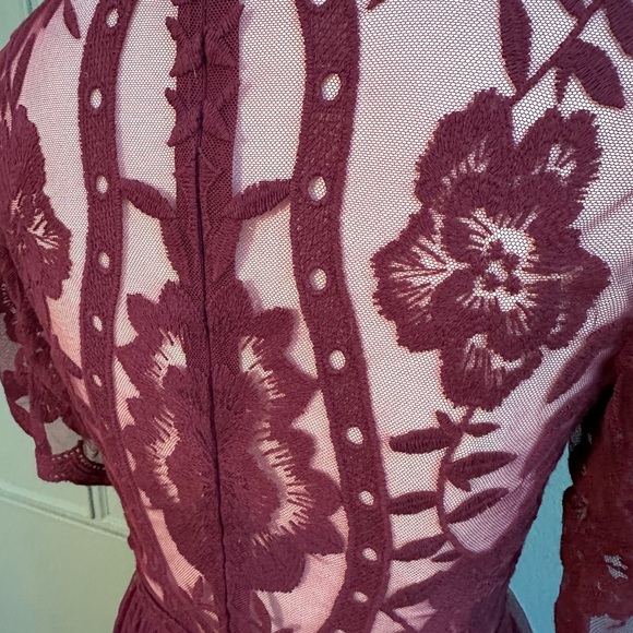 Altar'd State Marionette Deep Burgundy Maxi Dress - Picture 5 of 8